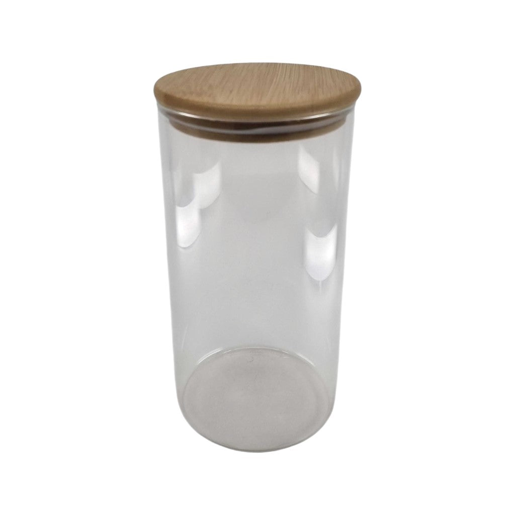 Glas mit Holzdeckel, 800 ml