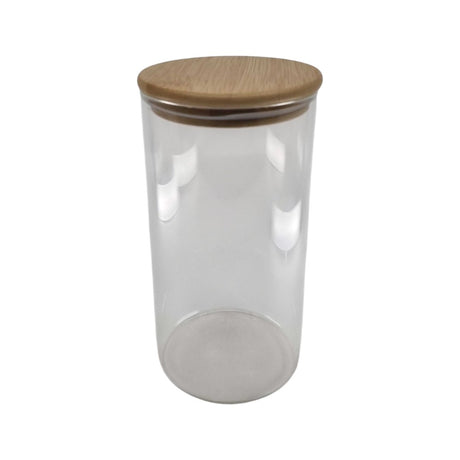 Glas mit Holzdeckel, 800 ml