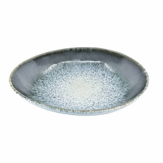 soñho Anoitecer Pastaschale oval grau-weiss gesprenkelt