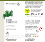Zirben Einreibung Unterweger – Naturkosmetik bei Muskelverspannung & körperlicher Belastung