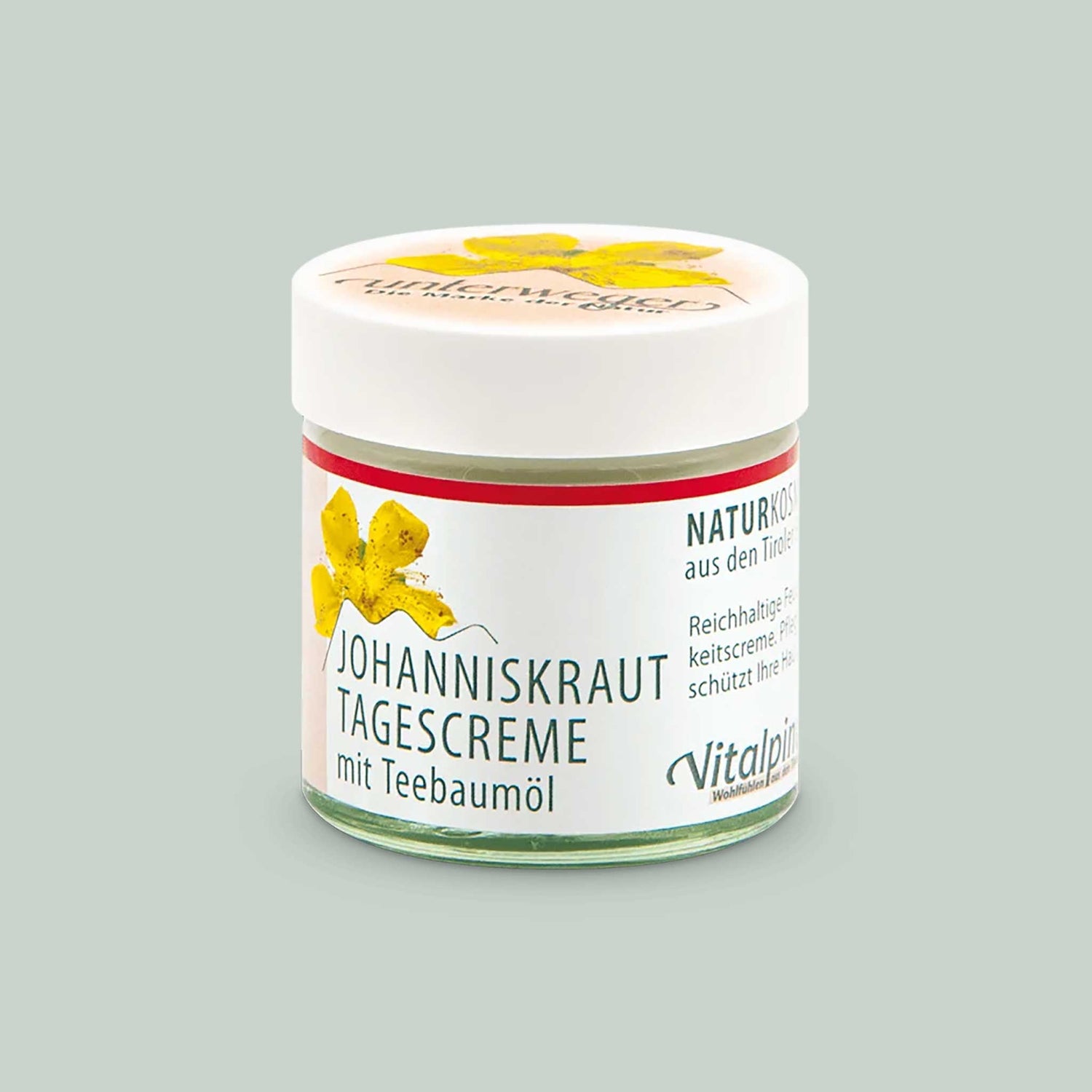 Unterweger Tagescreme 50ml – mit Teebaumöl & Bio-Johanniskraut für schützende & feuchtigkeitsspendende Naturkosmetik-Gesichtspflege