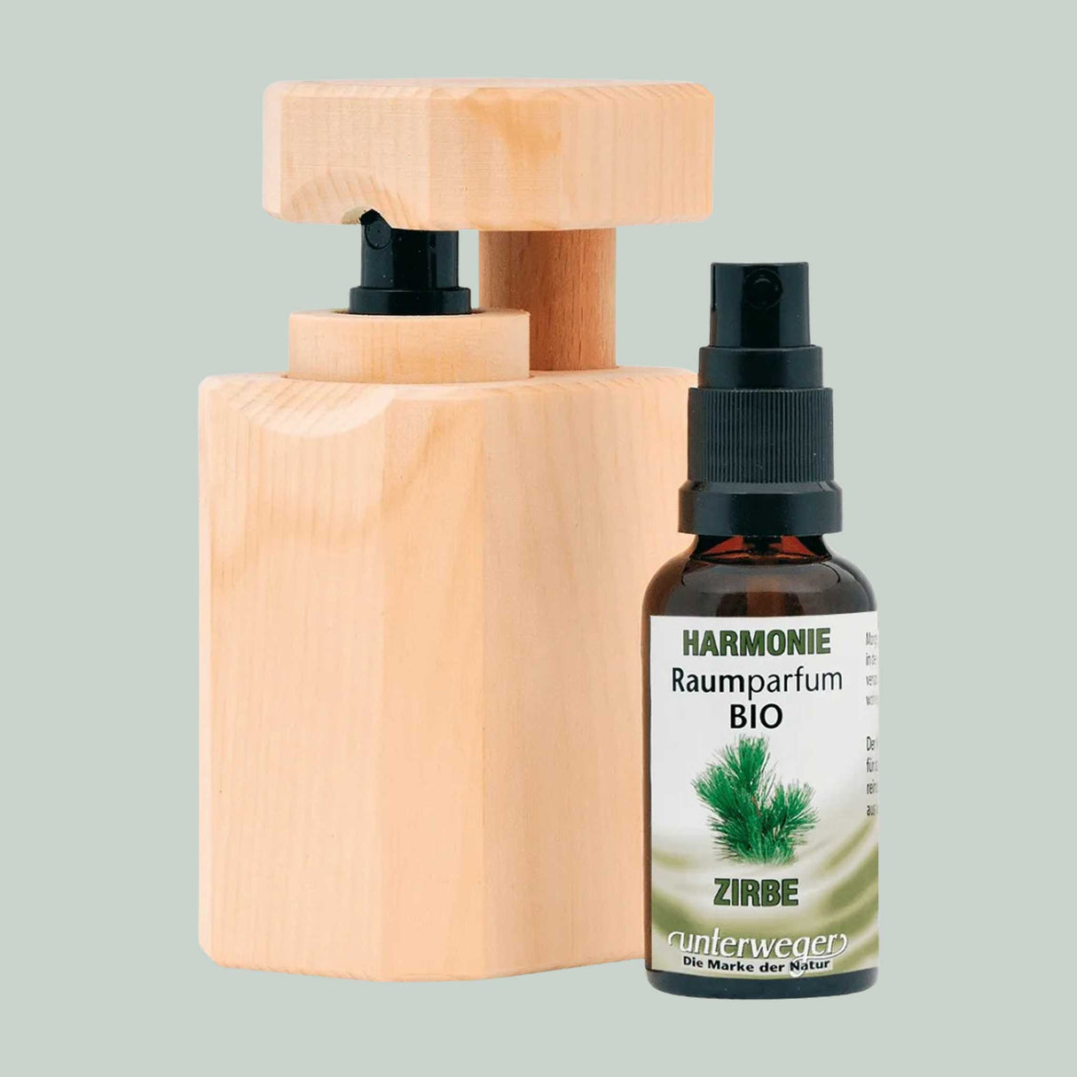 Unterweger Zirben Raumparfum – Naturduft mit Bio-Zirbenöl im Holzspender zur natürlichen Raumerfrischung