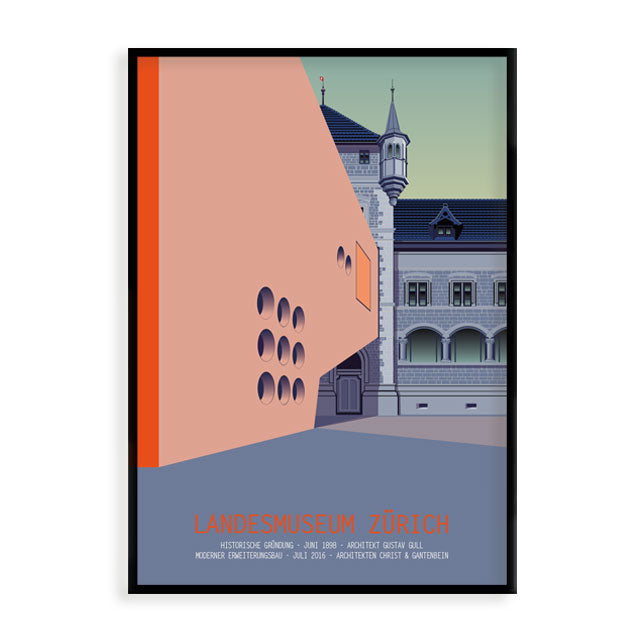 s.wert DIN A3 Poster Zürich Landesmuseum