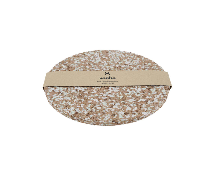 soñho Oceano Kork Topfuntersetzer Ø 22 cm beige