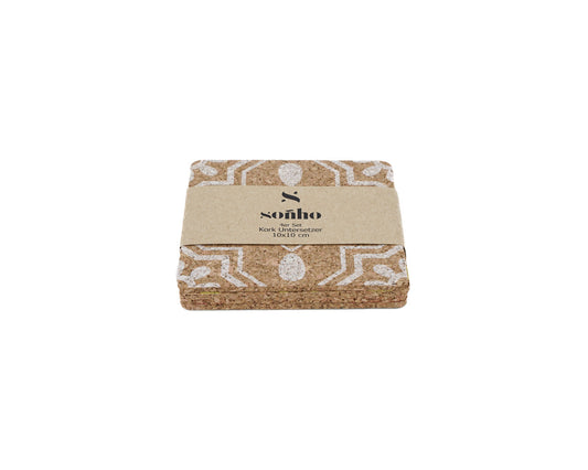 soñho Cortiça Azulejo Kork Untersetzer 4er Set